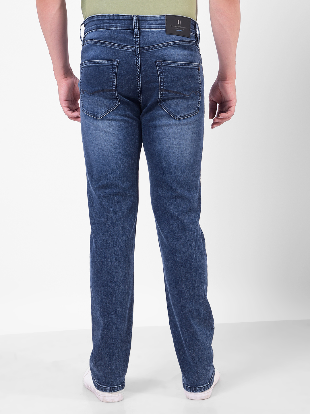 Numero Uno Men Solid Blue Jeans